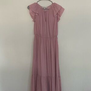 LOFT lightweight pink maxi dress
